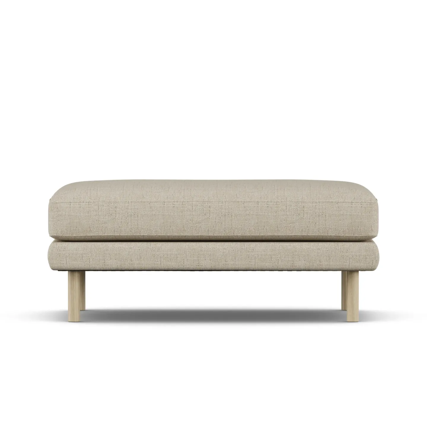 1898 Bredhult Fußhocker Bern Beige 0341-Eiche weiß geölt