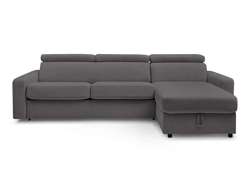 Ecksofa BOBOCHIC MONACO Stoff dunkelgrau