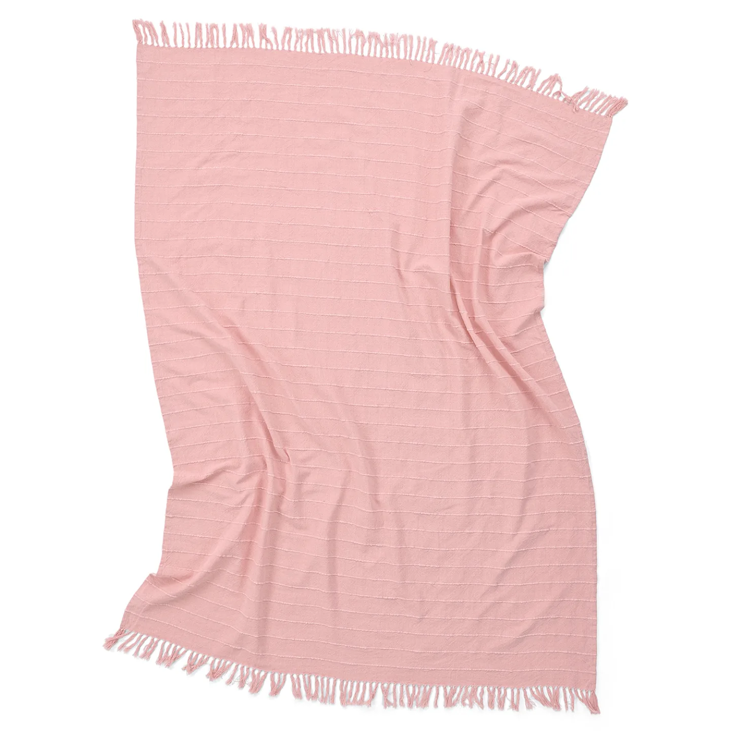 Pledd - Nalani cotton throw (rosa) (Størrelse: 130 x 170 cm)