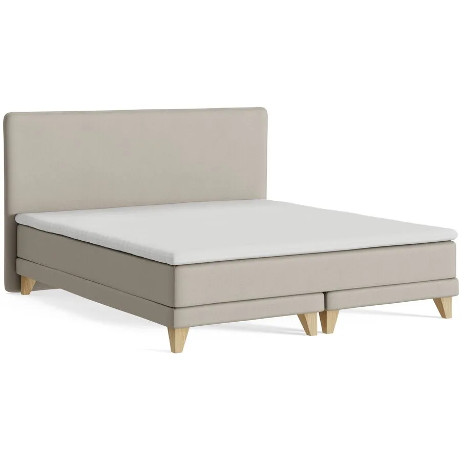 Boxspringbett President taupe Stoff 180 x 200 cm - Möbel Konfigurator: Traummöbel individuell zusammenstellen