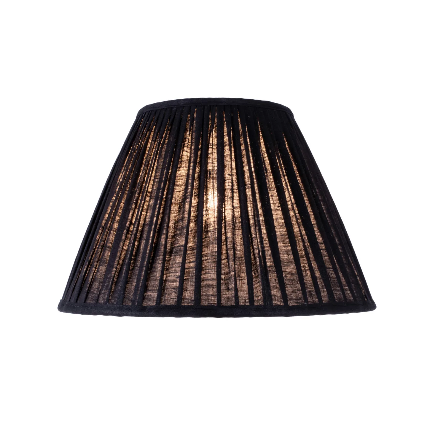 Ella Lampenschirm, schwarz, Ø 33 cm, Leinen - Watt & Veke - Design - Stoff / Textil