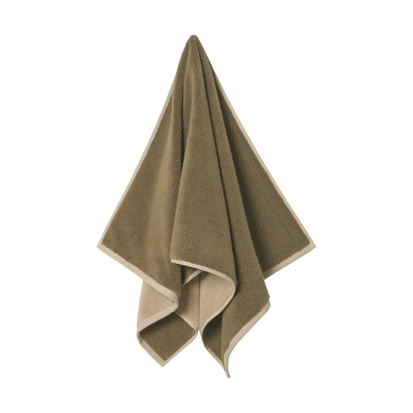 Ferm Living Ekko Badetuch Olive-cashmere, 70x140 cm