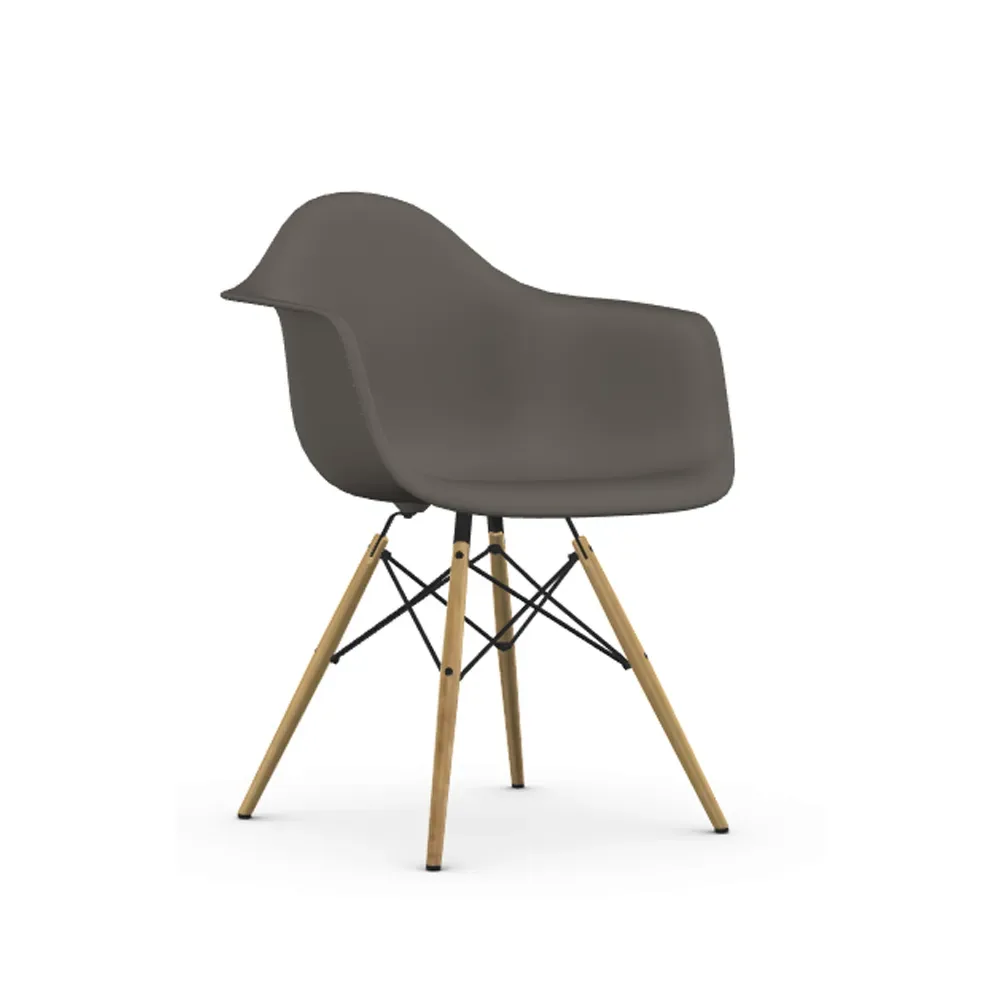 Vitra Eames Plastic Armchair RE DAW stol 56 granite grey-golden maple