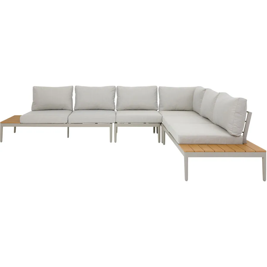 Gartenlounge Florida hellgrau Aluminium B 246.5 cm T 246.5 cm