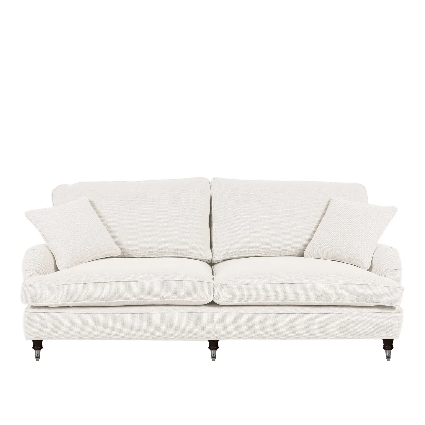 Englesson - Howard 3-Seater Straight Loose Cover 207L X 107D X 90H, PG 2 Geneva Chalk 2854/45 - Soffor - Vit - Dun/Metall/Trä/Textilmaterial/Syntetiskt
