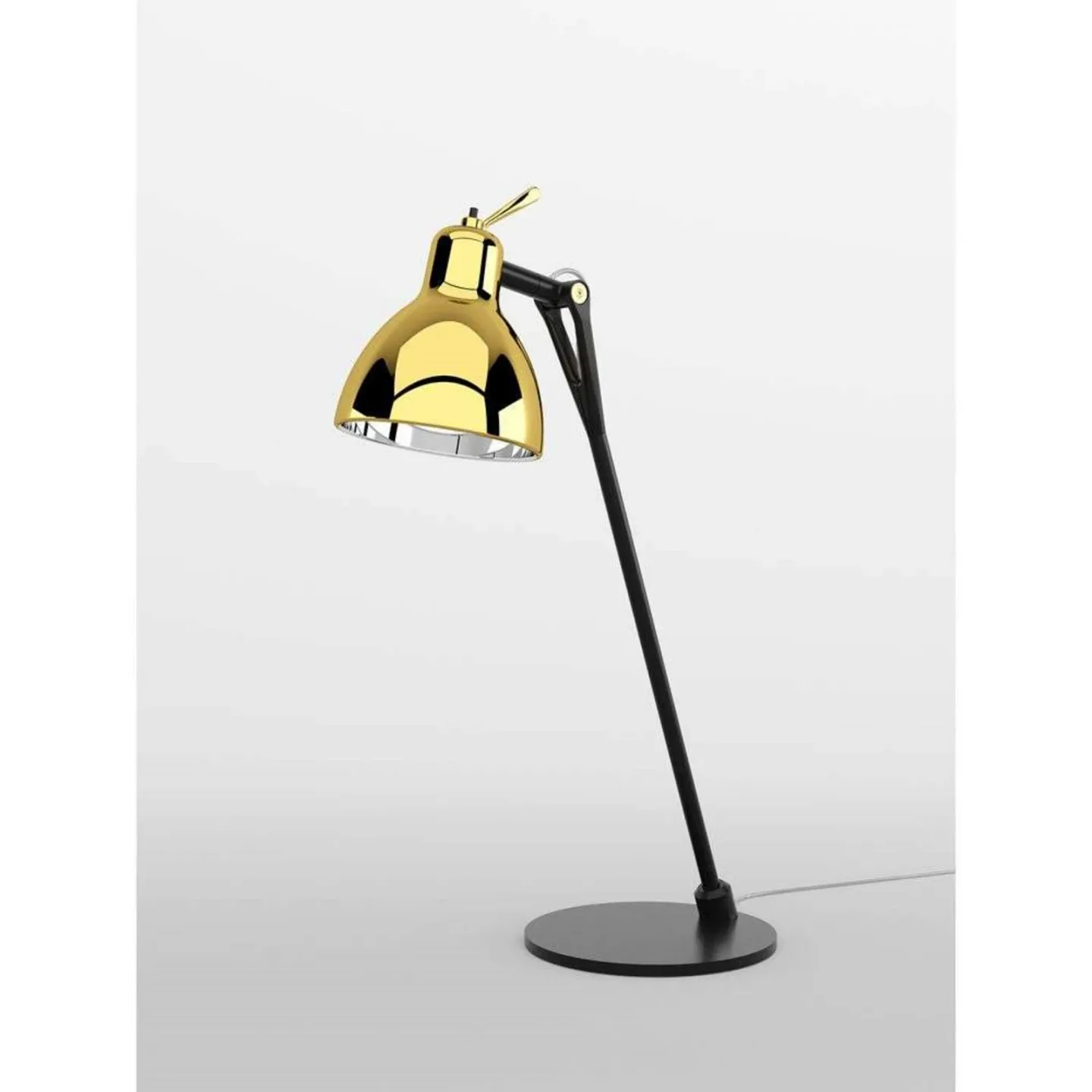 Luxy Glam T0 Tischleuchte, schwarz/gold, 52 cm - Rotaliana - Metall