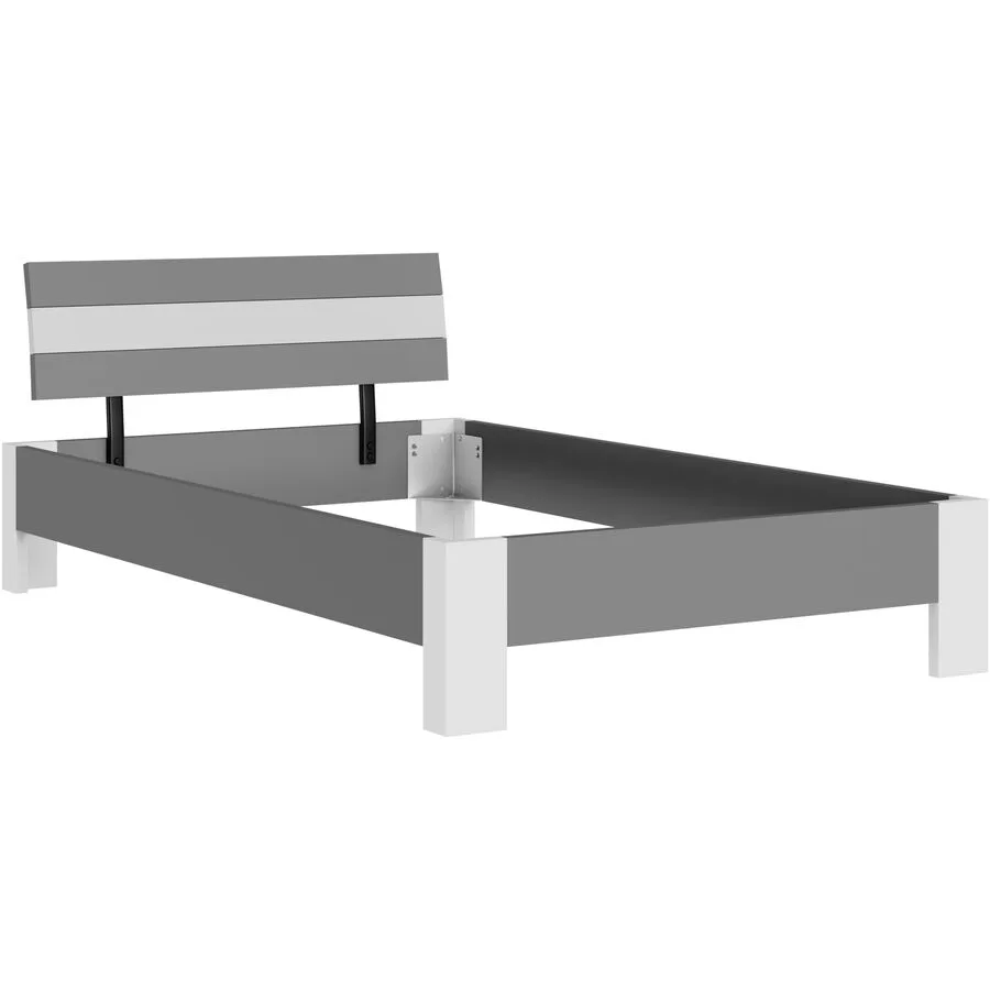 Bett Window anthrazit Holzwerkstoff 126 x 213 cm - Möbel Konfigurator: Traummöbel individuell zusammenstellen