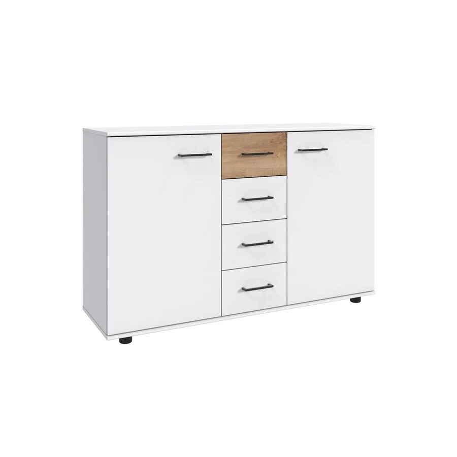 Kommode Tiby weiss Holzwerkstoff B 130 H 83 cm