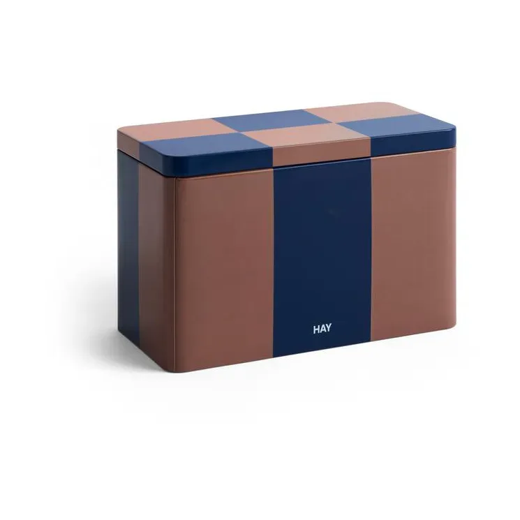 HAY Tin Container Verwahrungsdose medium Brown-midnight blue