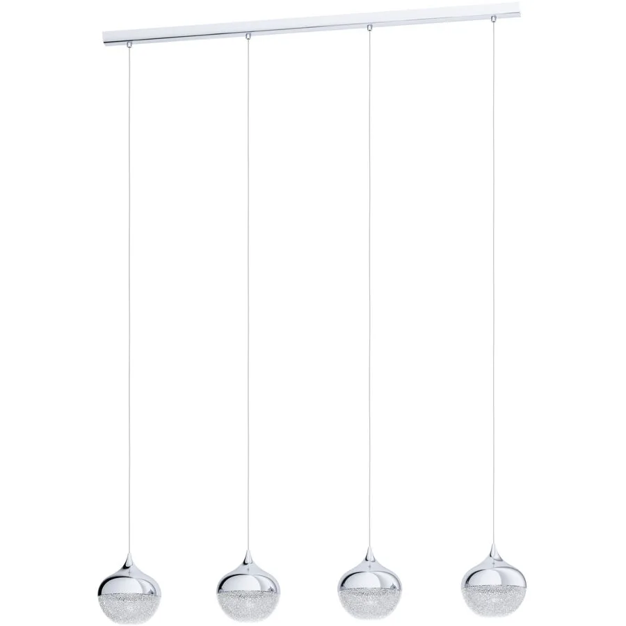 Eglo Pendellampe Mioglia 1 Grau Stahl 15 cm 110 cm - Farbe: chrom