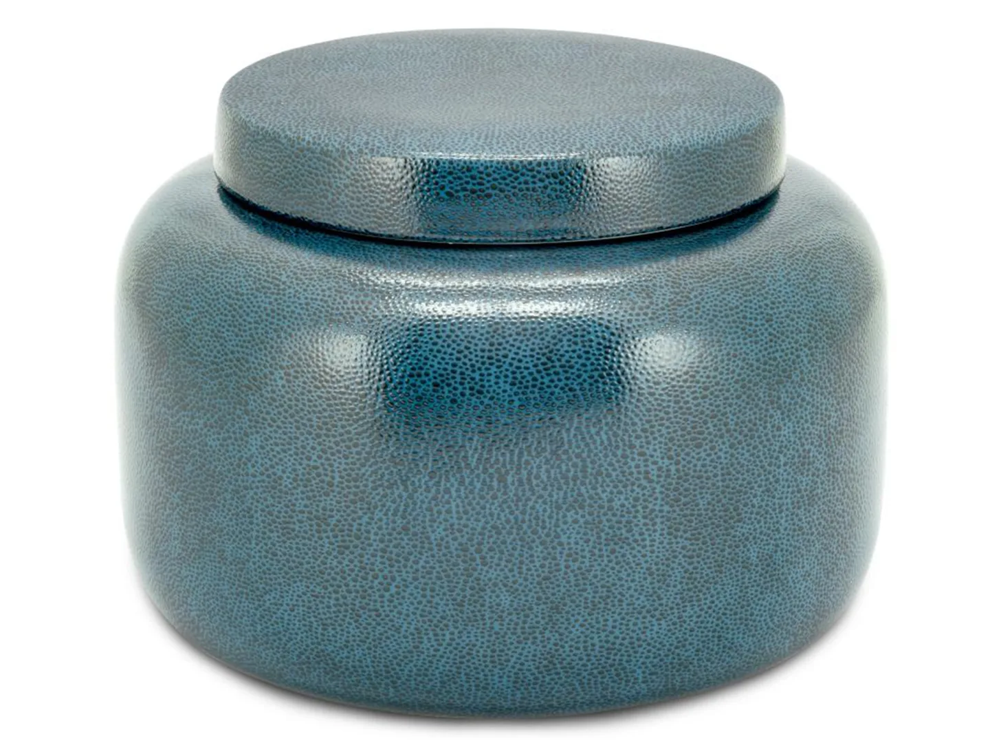 Abhika Gefäss Porzellan Blau H: 16 cm | Schubiger Möbel