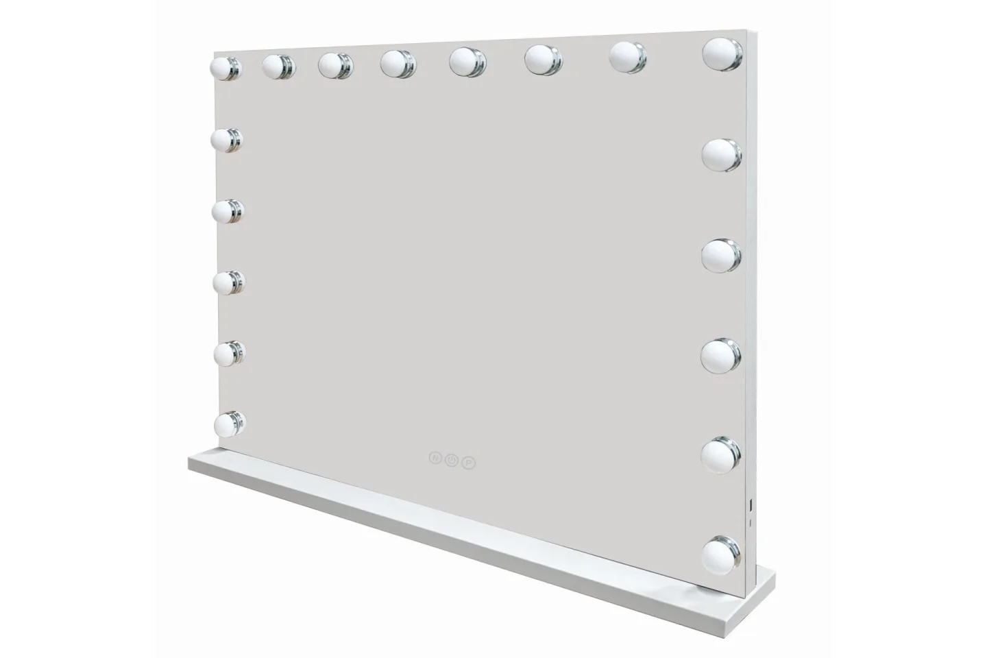 Glow Stor sminkspegel 80 cm med belysning lampor - Hollywood spegel med USB-charging - Vit
