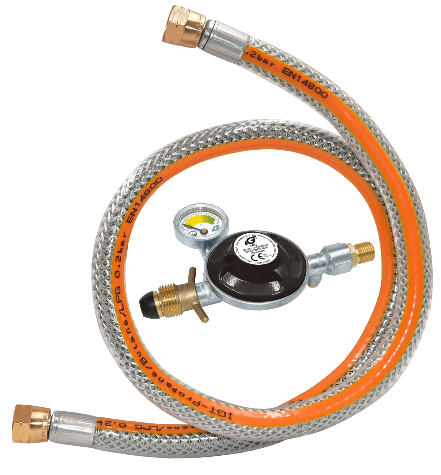 Gasdruckregler mit Schlauch (50 mbar)
