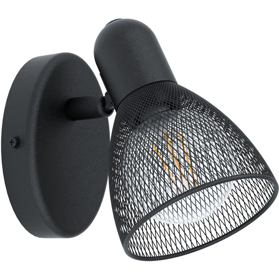 Eglo Wandlampe Corovigno Schwarz Stahl 10.5 cm