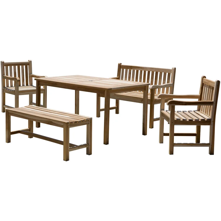 Gartenmöbel-Set Niko natur Teak B 90 T 150 H 75 cm
