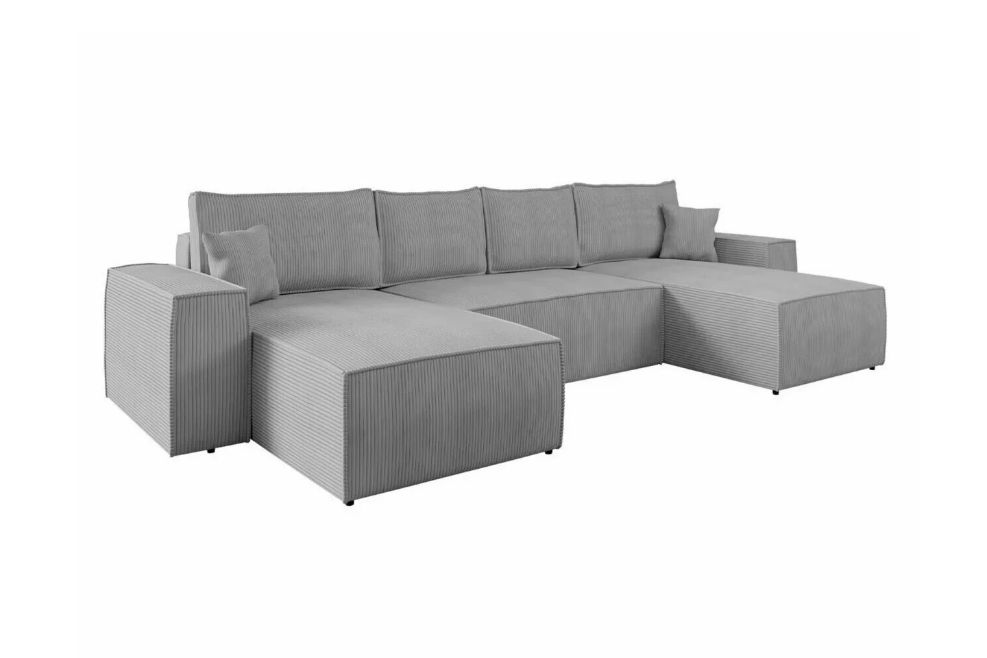Knocklong 4-sits Hörnbäddsoffa - Ljusgrå