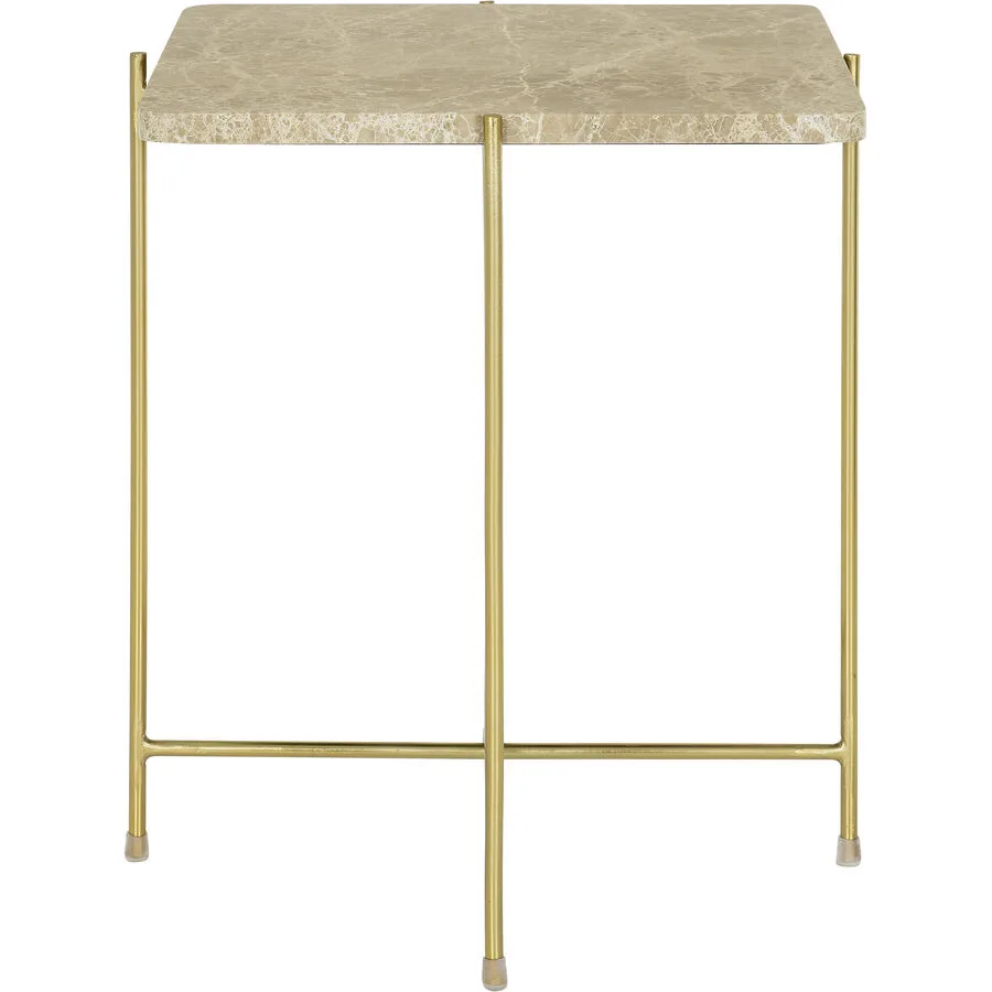 Beistelltisch Vanja braun Marmor B 40 H 50 cm