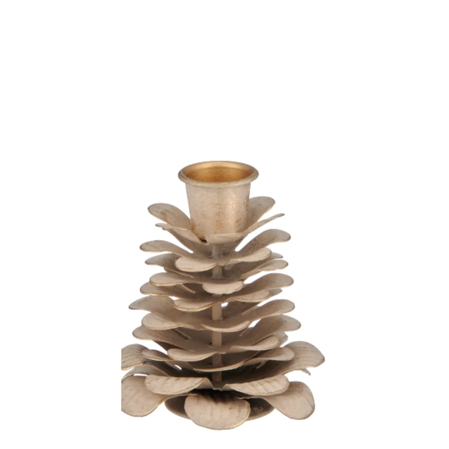 Gasper Kerzenständer Zapfenform, Vanille | Schubiger Möbel