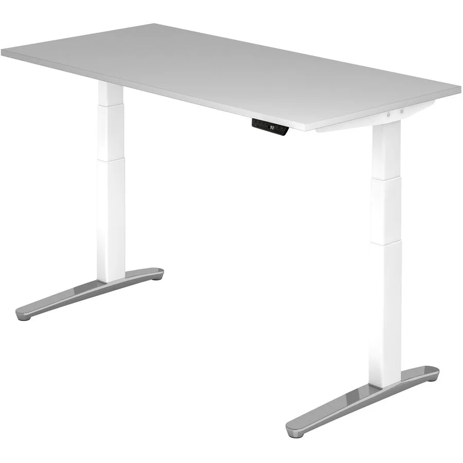 Schreibtisch Office weiss/grau Holzwerkstoff B 160 T 80 cm