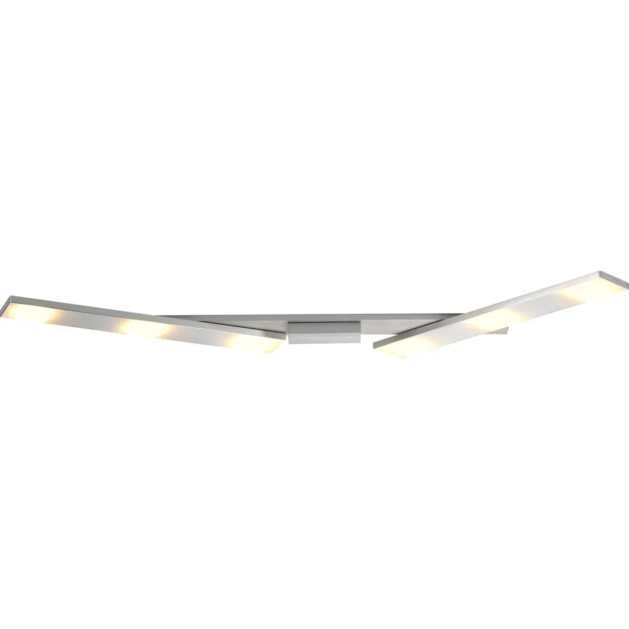 Bopp Deckenlampe Slight Silber Aluminium 12 cm 4 cm - Farbe: Aluminium geschliffen - LED - Lichtfarbe: Extra warmweiss - Deckenlampe- LED