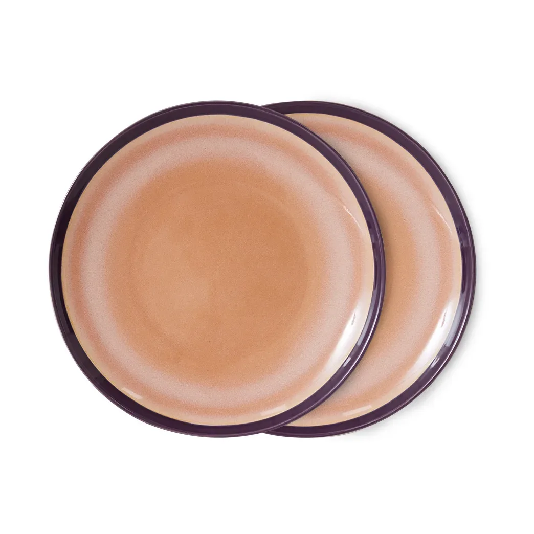 HKliving 70's Teller Ø27,5cm 2er Pack Bedrock