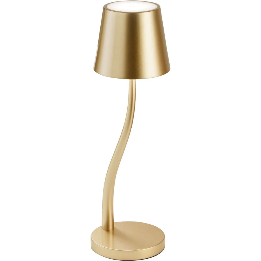 Tischlampe Priti Gold Metall 11 cm 36.5 cm - LED - Lichtfarbe: Warmweiss - LED Energiesparlampen
