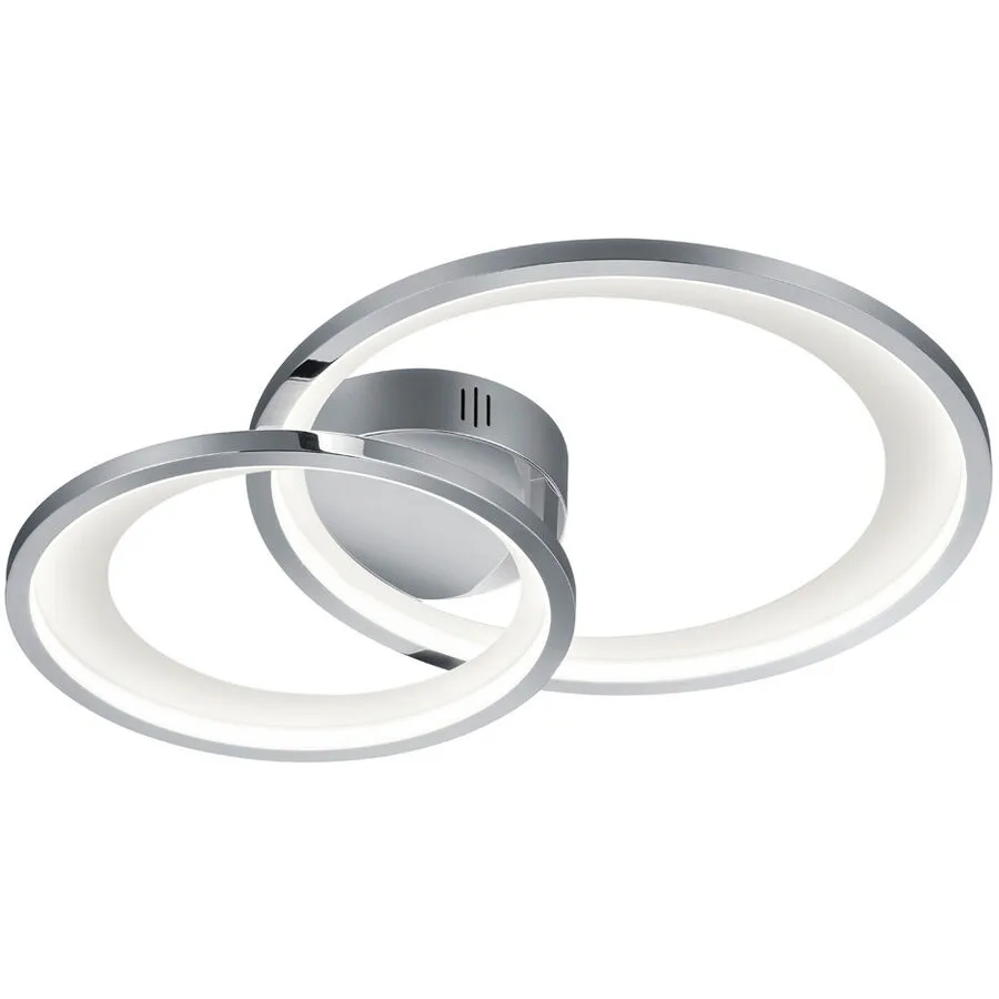 Deckenlampe Diluc Grau Metall 59 cm 8.5 cm - Farbe: chrom - LED - Lichtfarbe: Warmweiss - LED Energiesparlampen