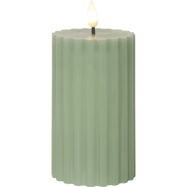 Star Trading - LED Blockljus Flamme Stripe - Batteriljus - Grön