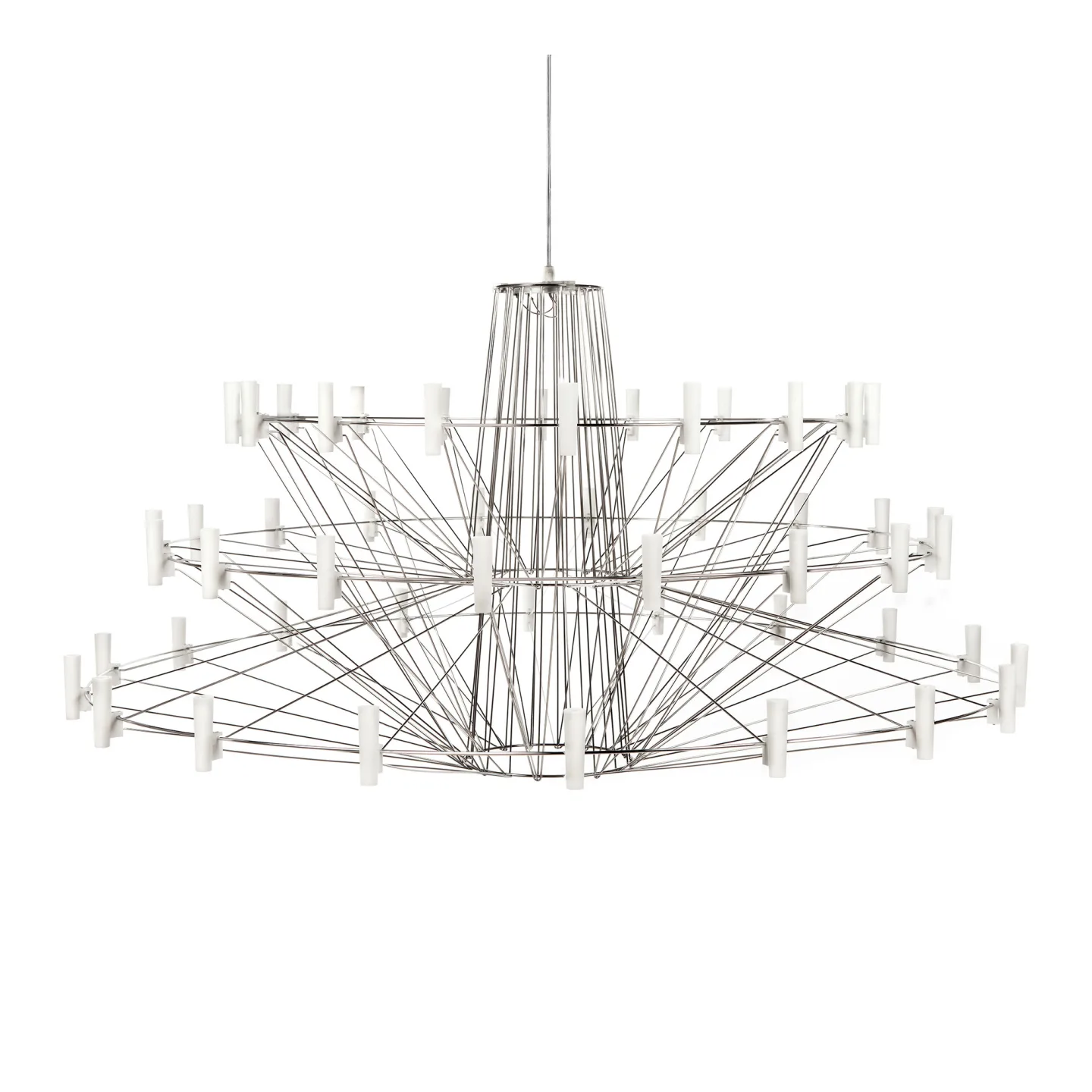 Moooi - Coppélia takkrona stor chrome med 54 LED-lampor - Takkronor - Arihiro Miyake - Silver
