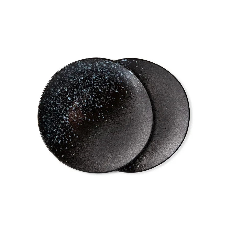 HKliving 70s ceramics Teller 2er-Pack Ø17,5 cm Sterne