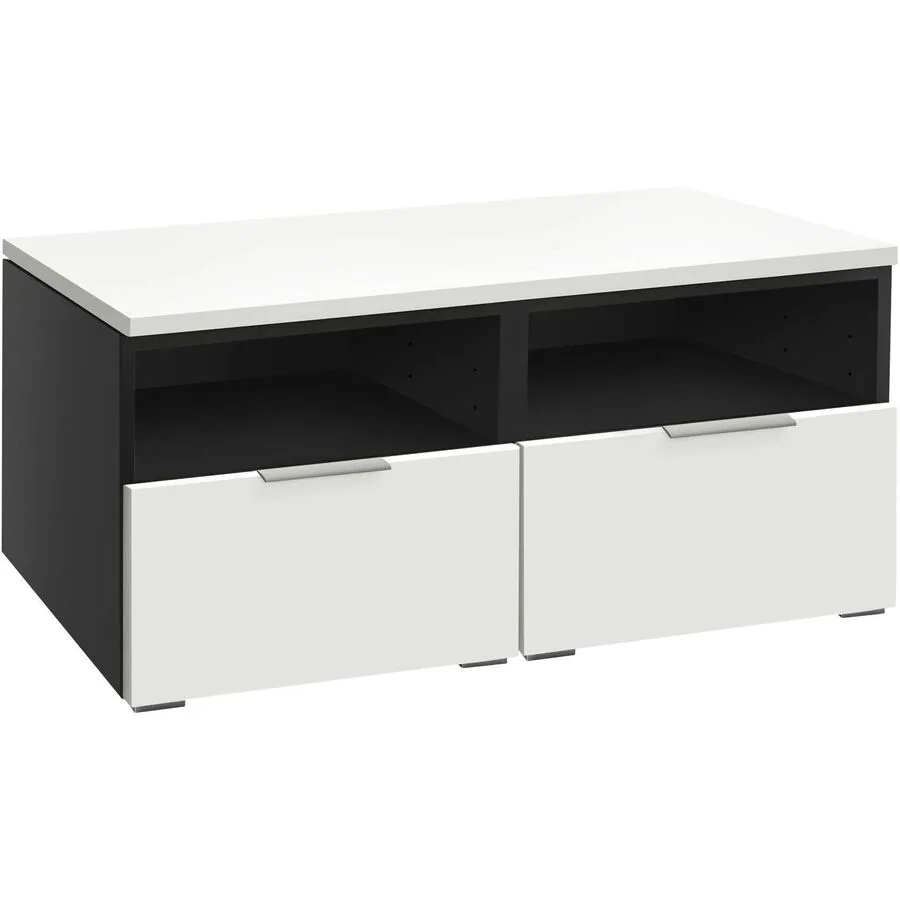 Hasena Kommode Lysandre anthracit/weiss MDF B 90 H 40 cm