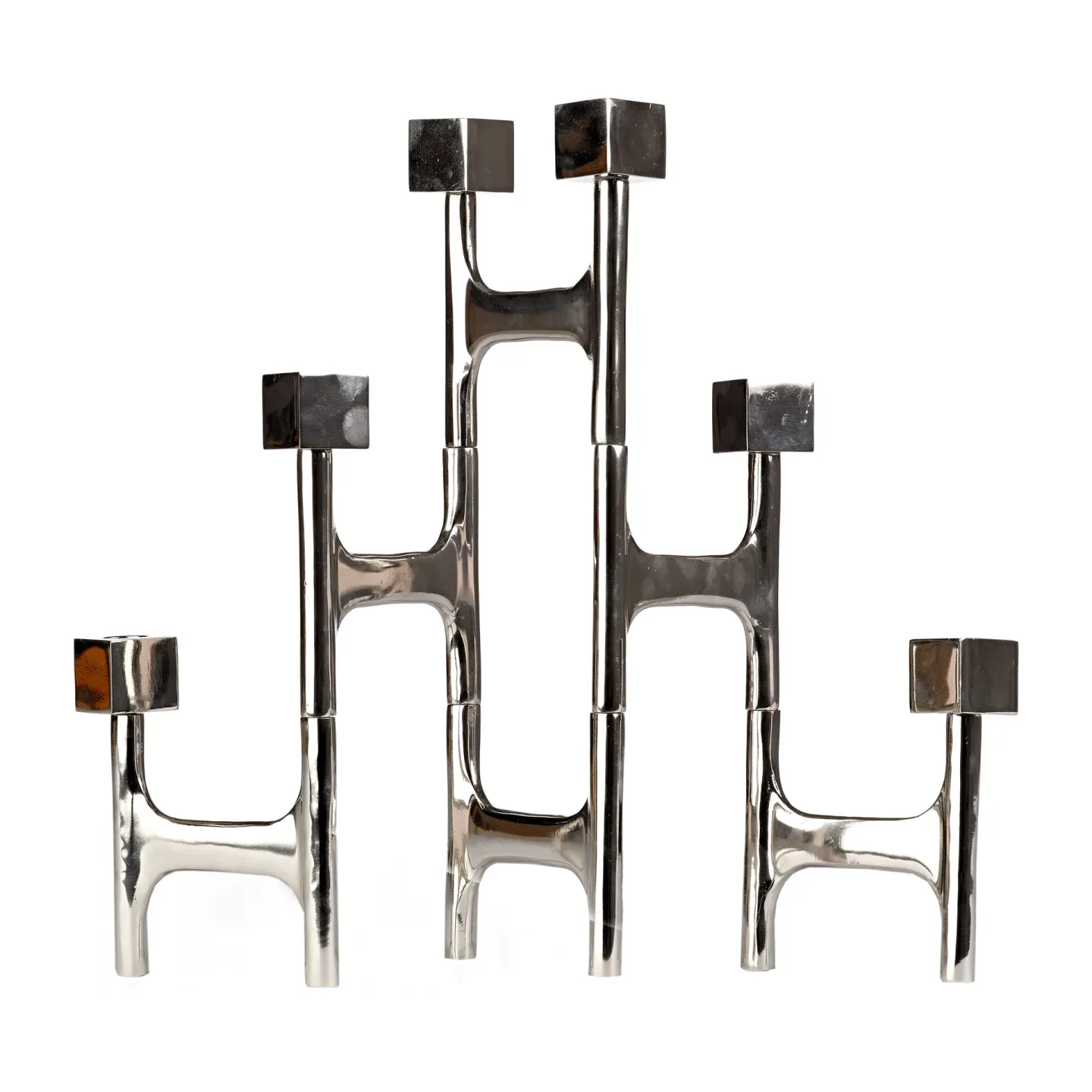 POLSPOTTEN Square Folding ljusstake 55x40 cm Silver