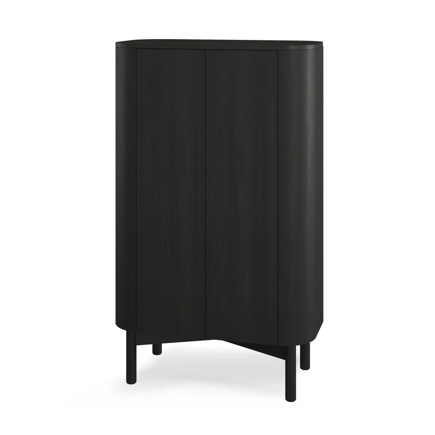 Northern Loud tall Schrank 143cm Black painted oak