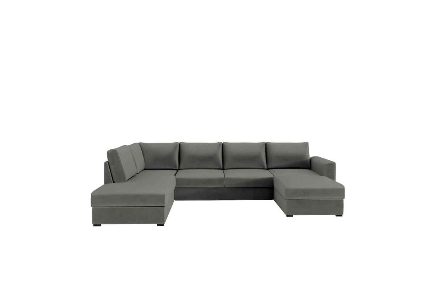 Taberk Soffa med Divan och Schäslong 4-sits - Grå