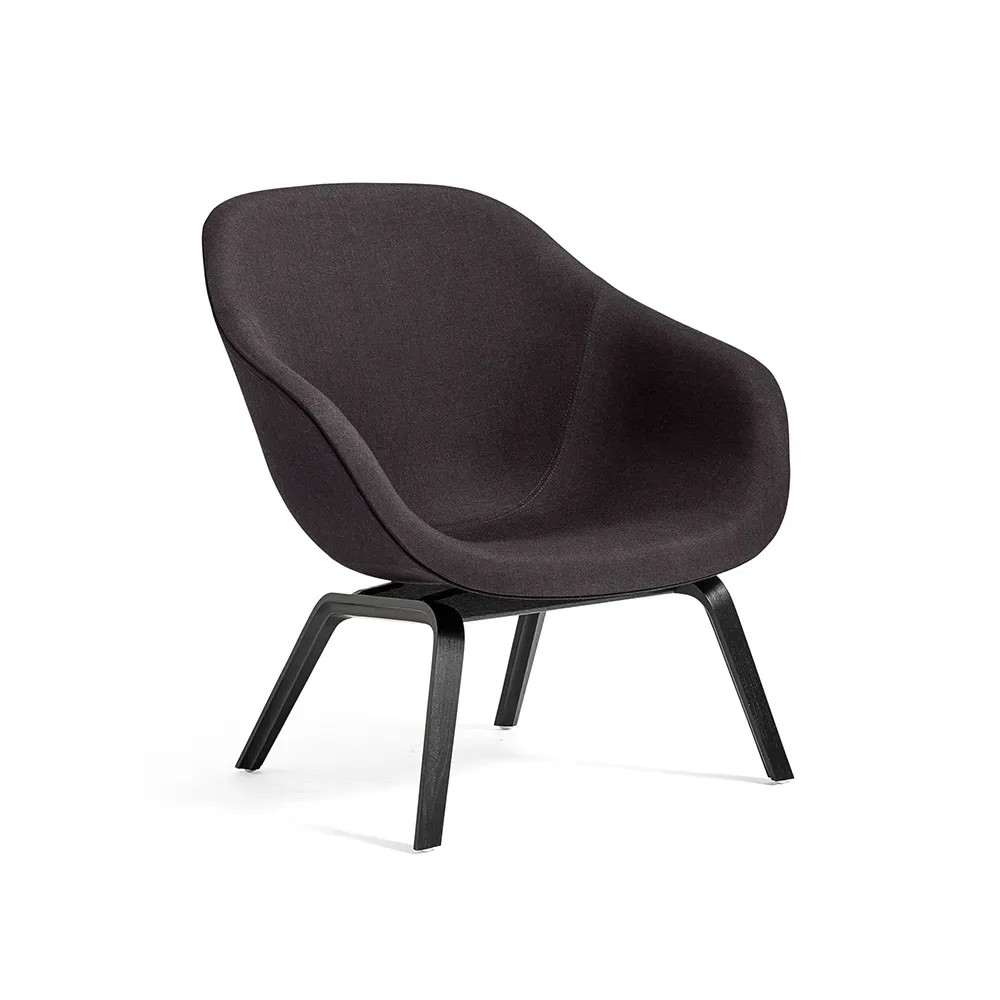 HAY About a Lounge 83 Loungesessel Black dark brown melange-schwarze Eichenbeine
