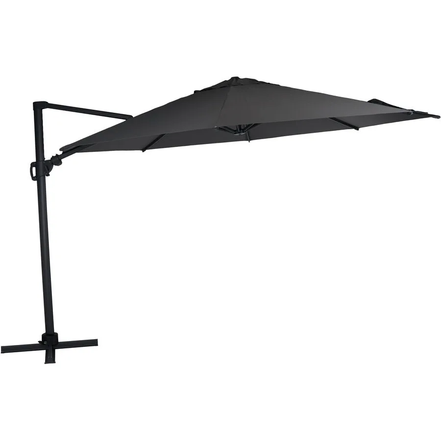 Sonnenschirm Vlelas grau Aluminium B 375 T 375 cm