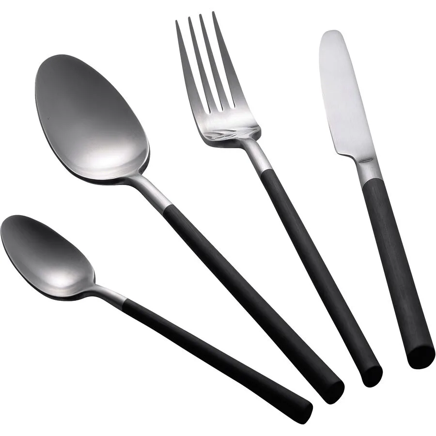 Besteck-Set Wika schwarz Chrom-Nickel 16 Stk