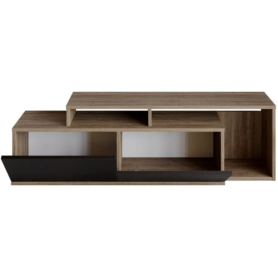 TV-Möbel Yasam Walnuss Melaminbeschichtete Spanplatte B 149.8 cm 25 kg