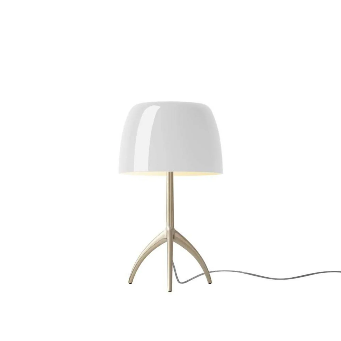 Lumiere Piccola Bordlampe E14 Golden/Hvid - Foscarini - Stue - Aluminium