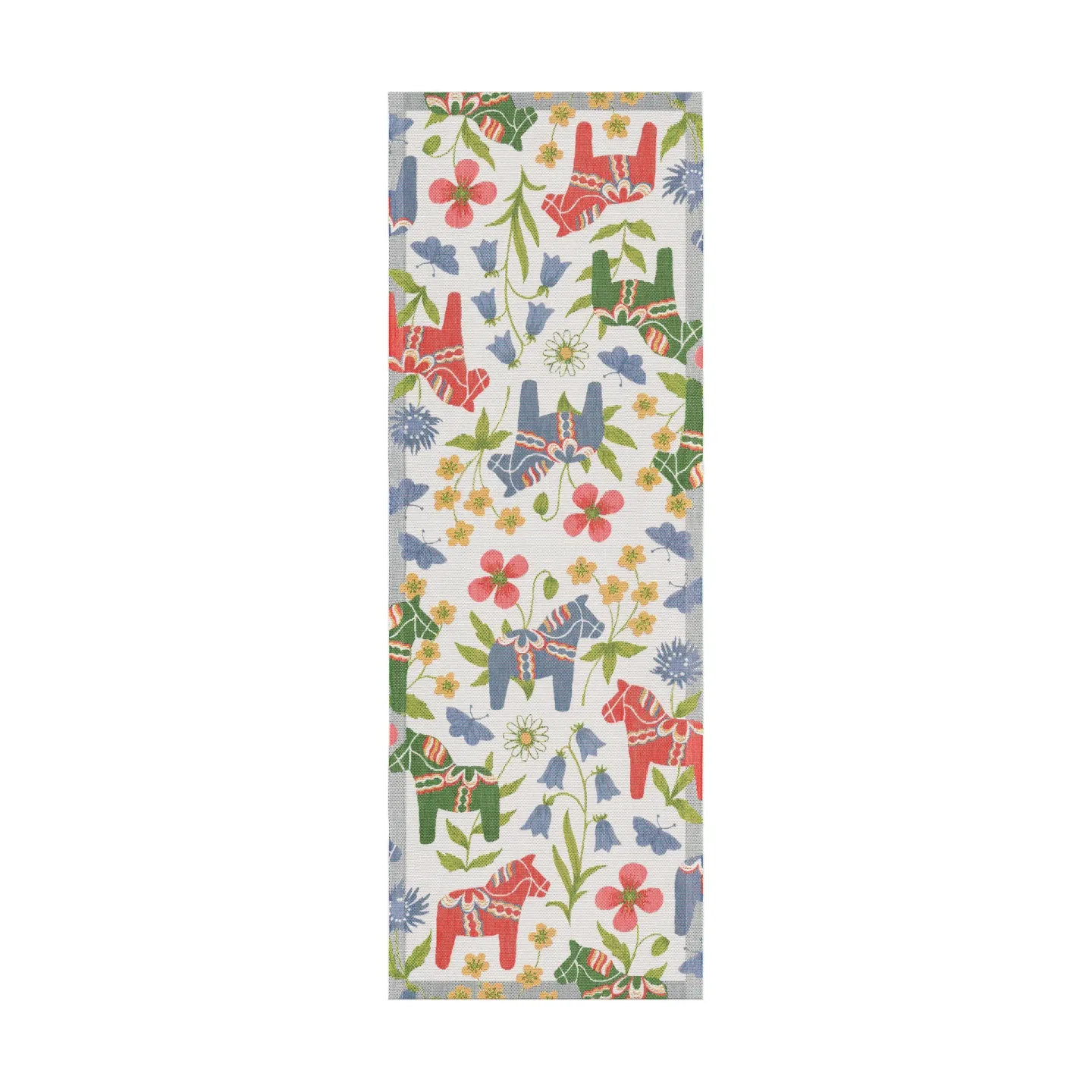 Ekelund Linneväveri Blomsterhäst Tischläufer 35x100 cm Multi