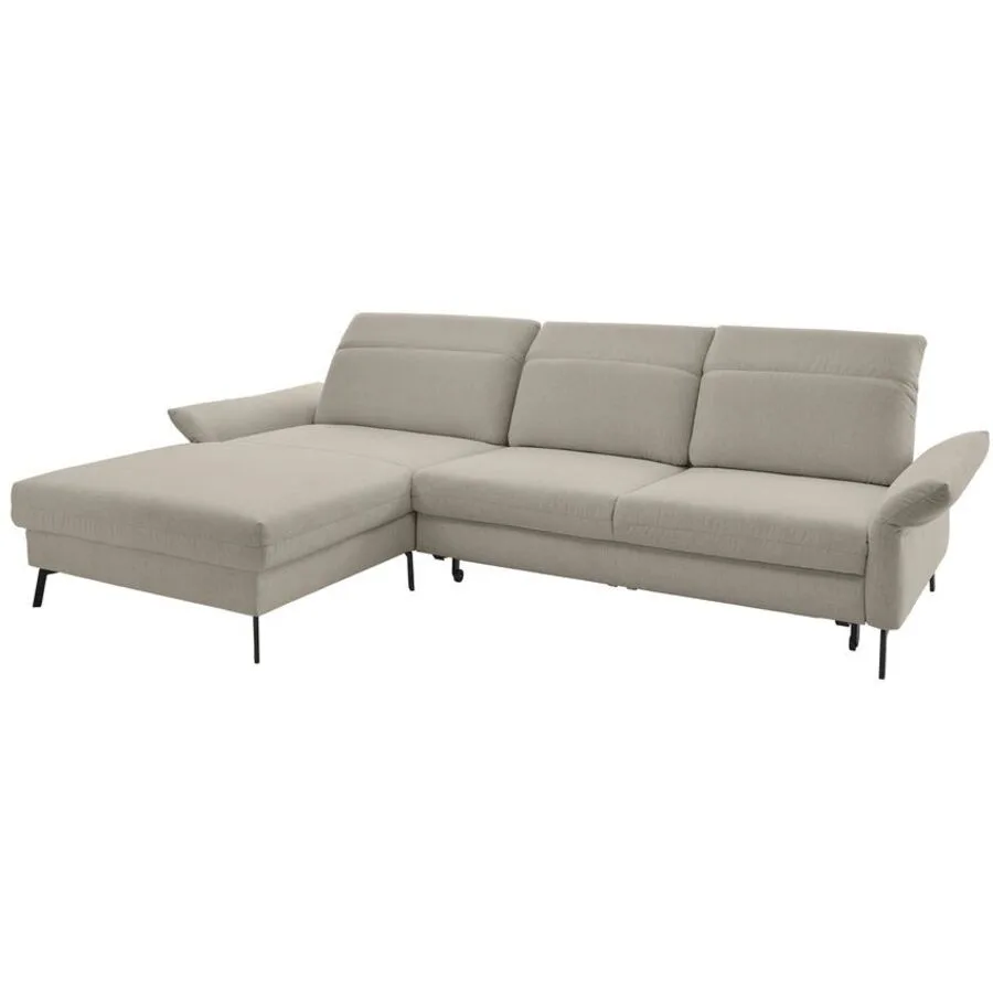 Ecksofa Josephine Links Stoff stein B 312 T 222 cm