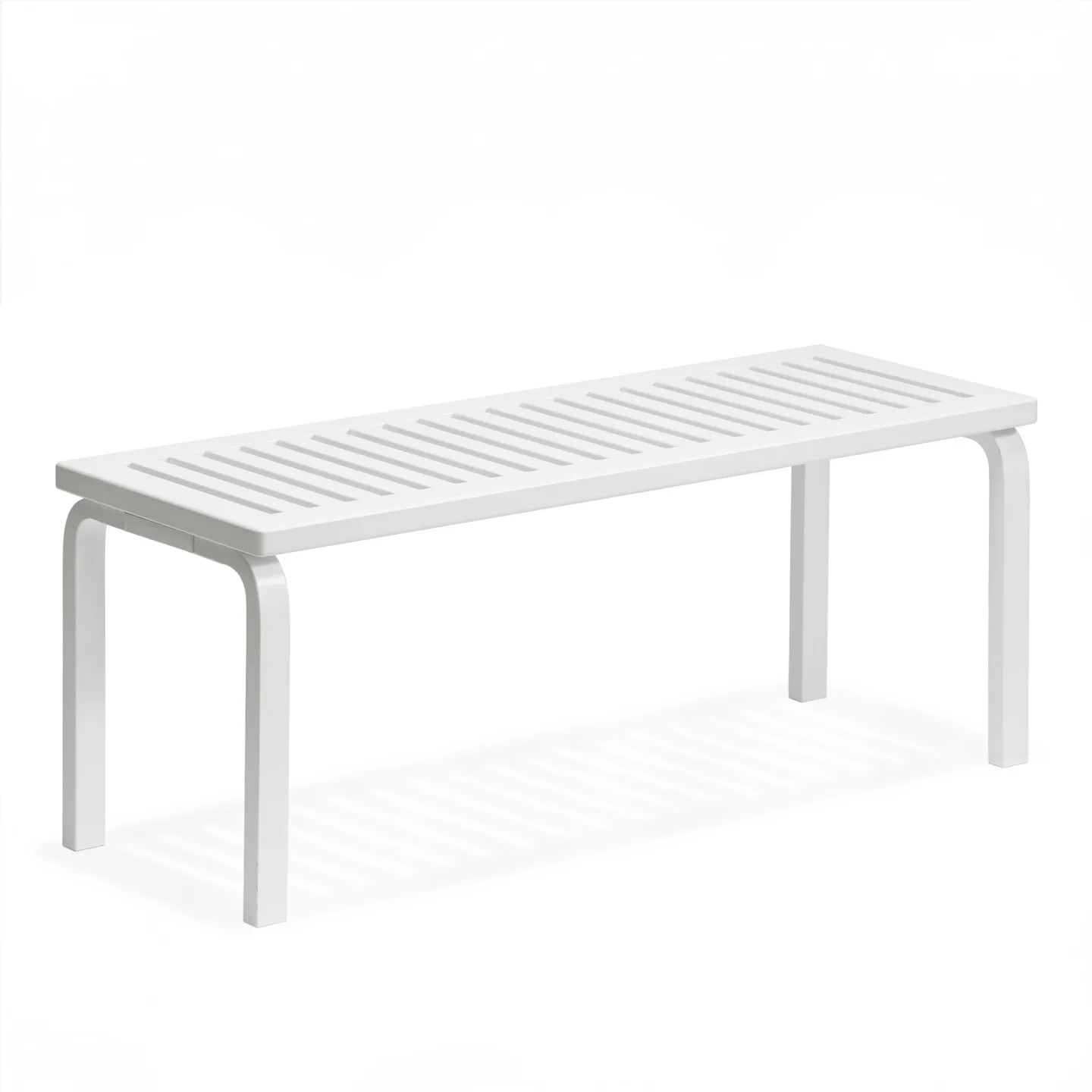 Artek - Bänk 153A, Vitlackad björk - TV-bänkar - Alvar Aalto - Vit - Trä