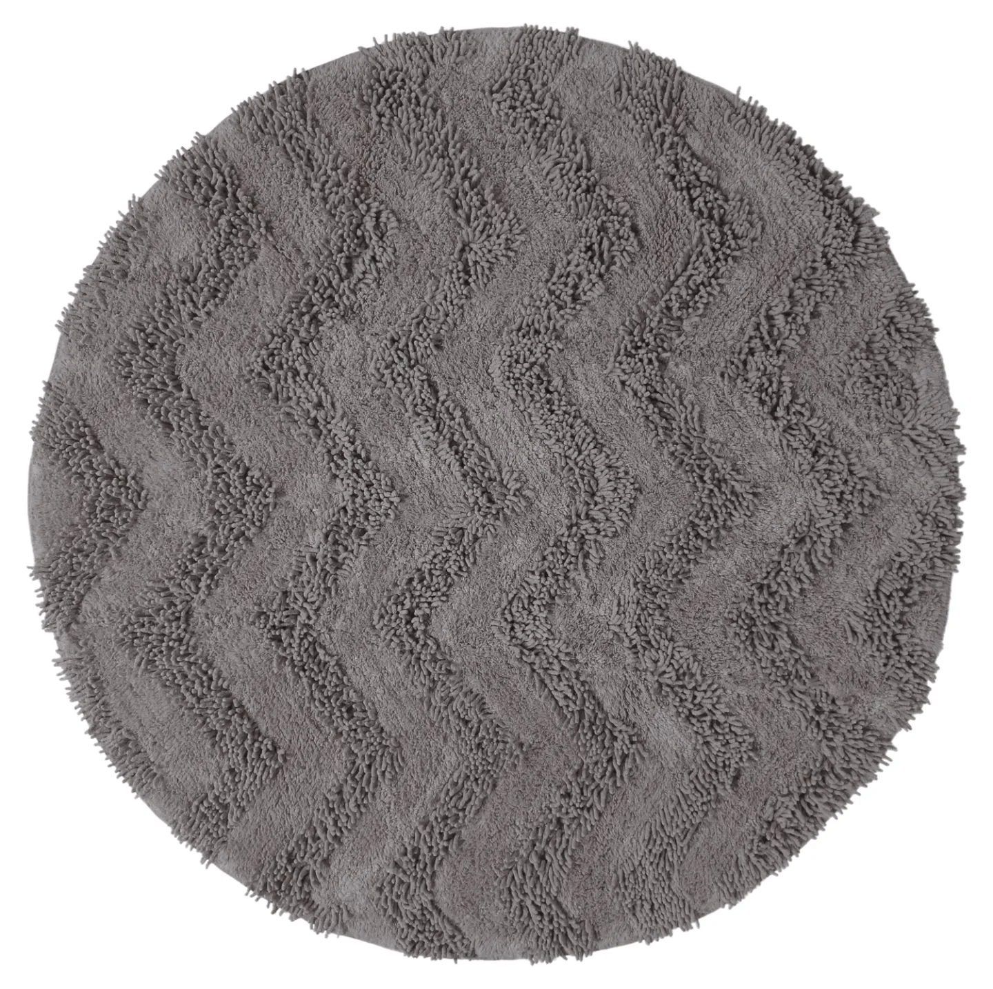 Rund baderomsmatte - Tressa (mørkegrå) (Størrelse: Ø 65 cm)