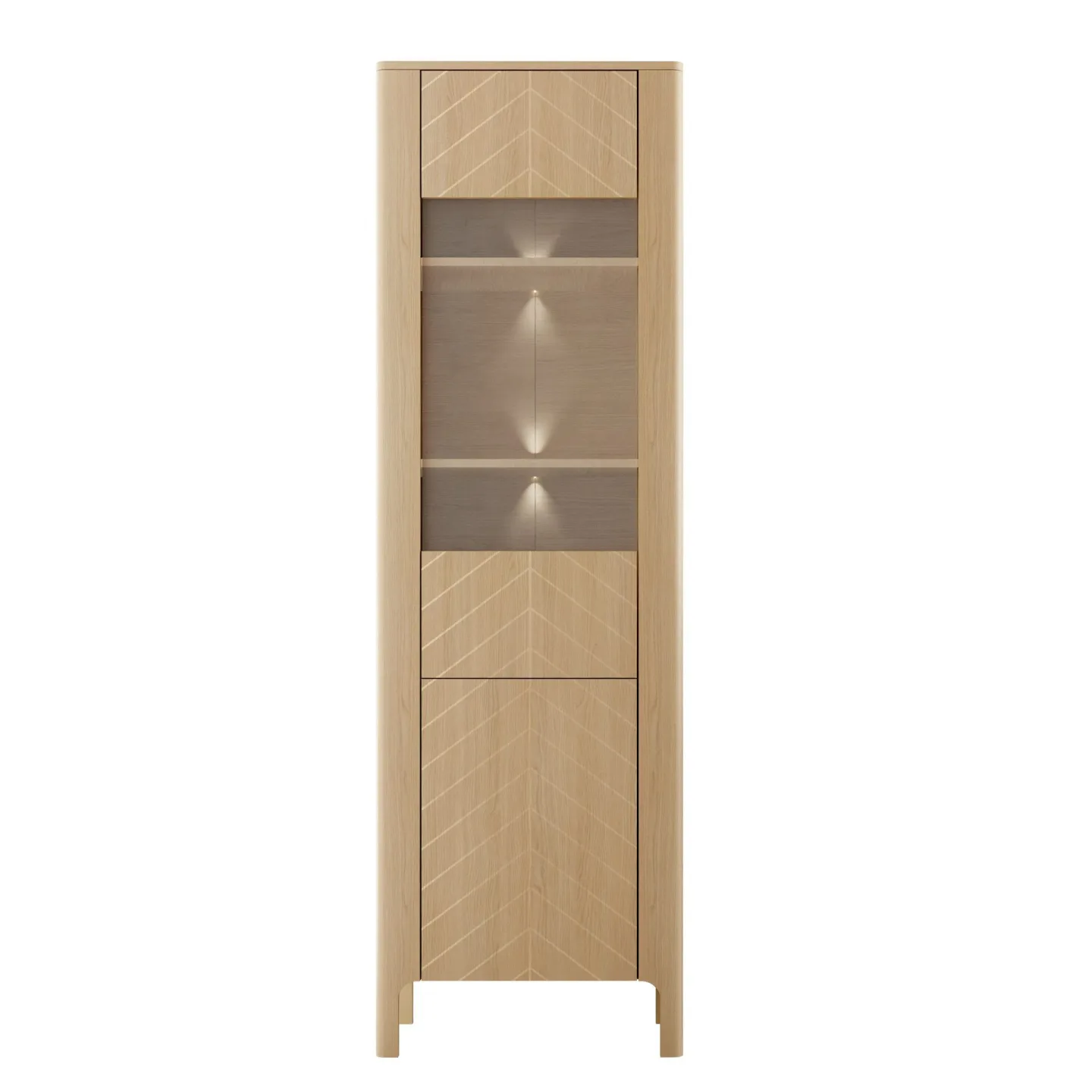 Aggarwal Vitrinskåp 60 cm med Belysning -