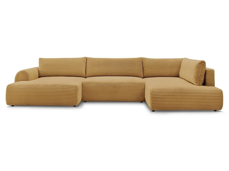Wohnlandschaft BOBOCHIC LUCIEN Cord-Stoff gelb