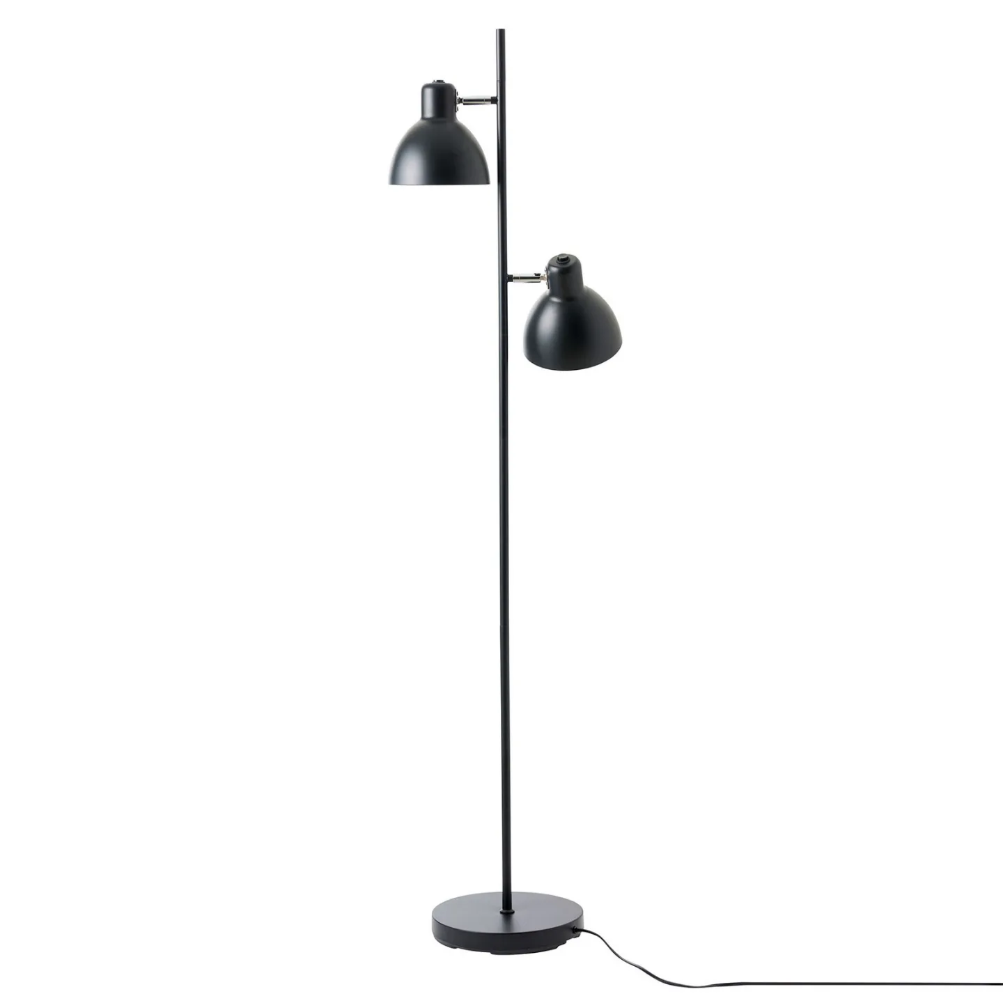 Skagen 2 Gulvlampe Mat Sort - Dyberg Larsen - Stue - Skandinavisk - Metal - Med skærm