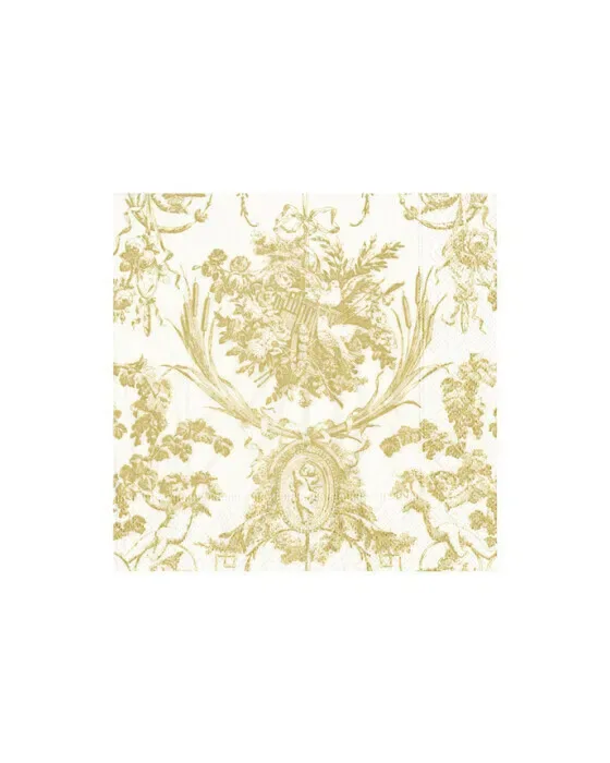 Romantic Toile servietter guld 20-pak
