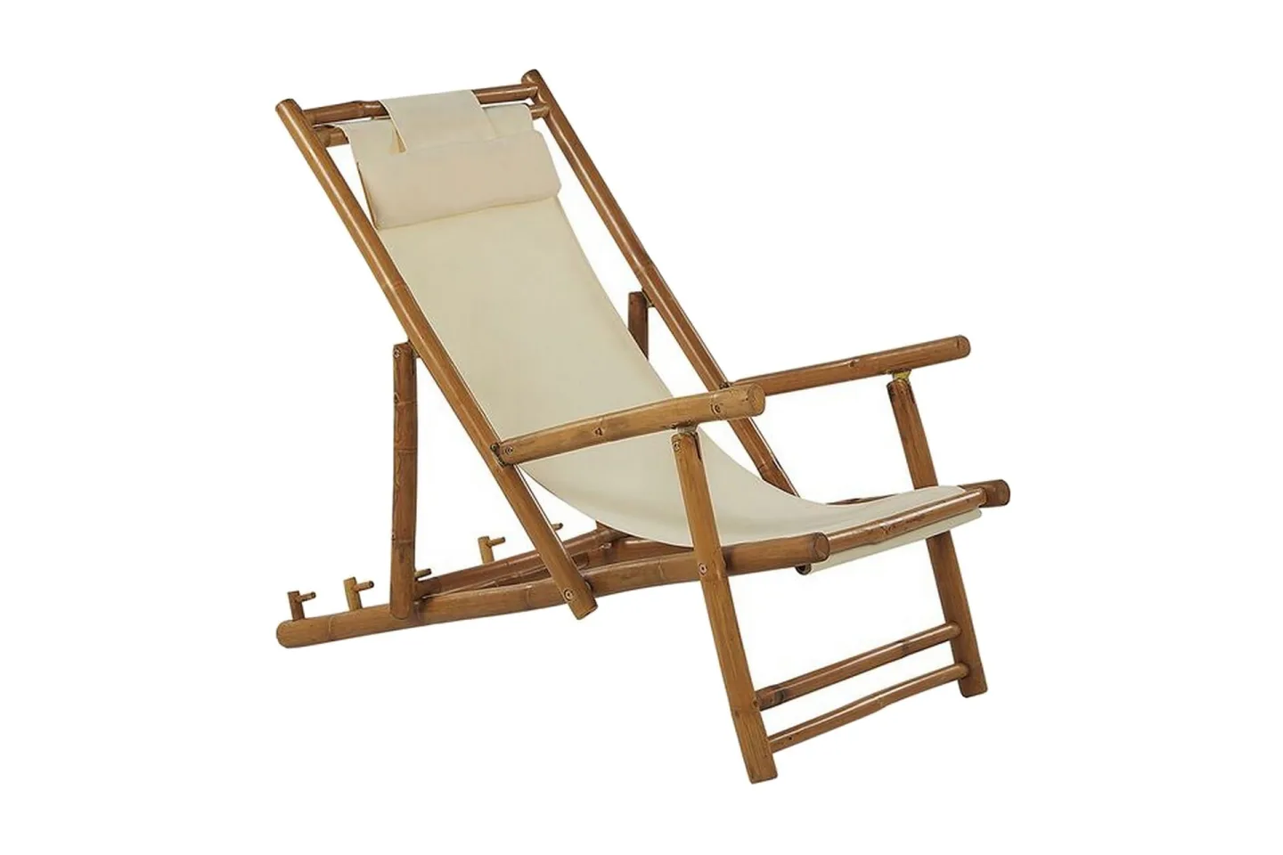 Solstol 2 st ljust trä/beige ATRANI - Trä/natur