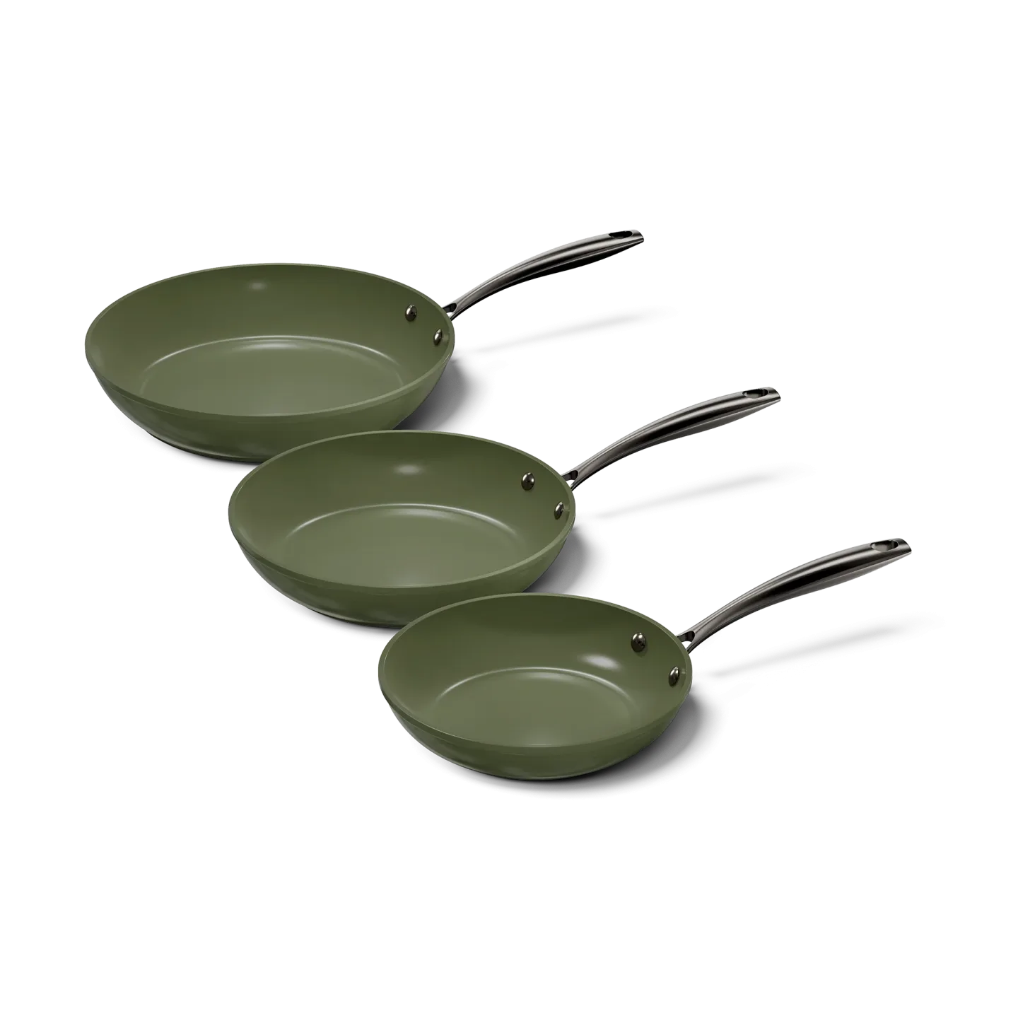 Dark Olive Pfannenset 3-teilig