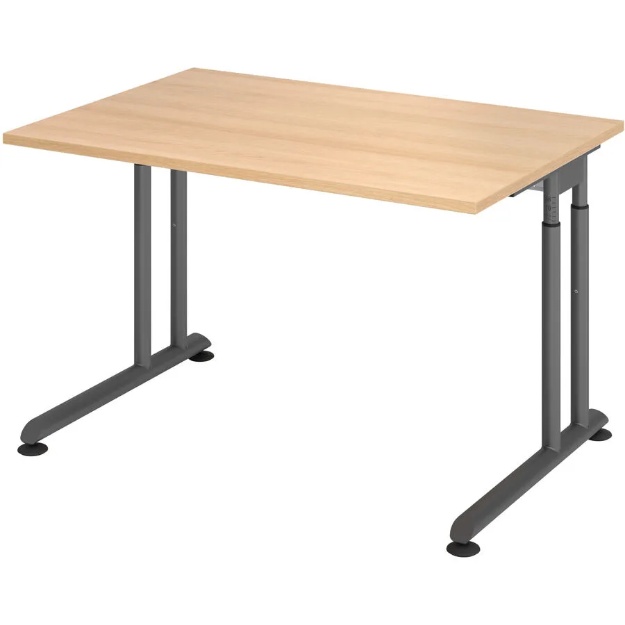 Schreibtisch Office eiche Holzwerkstoff B 120 T 80 cm
